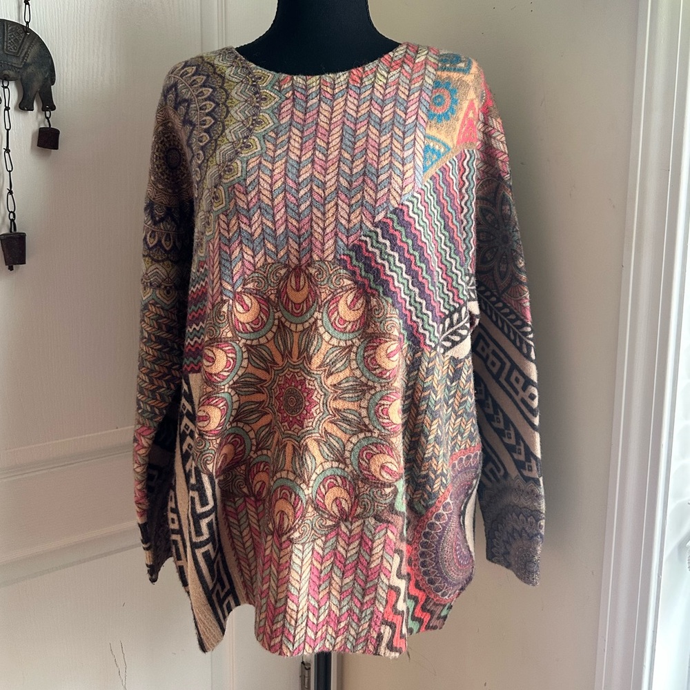Multicolor Patterned Women's Sweater